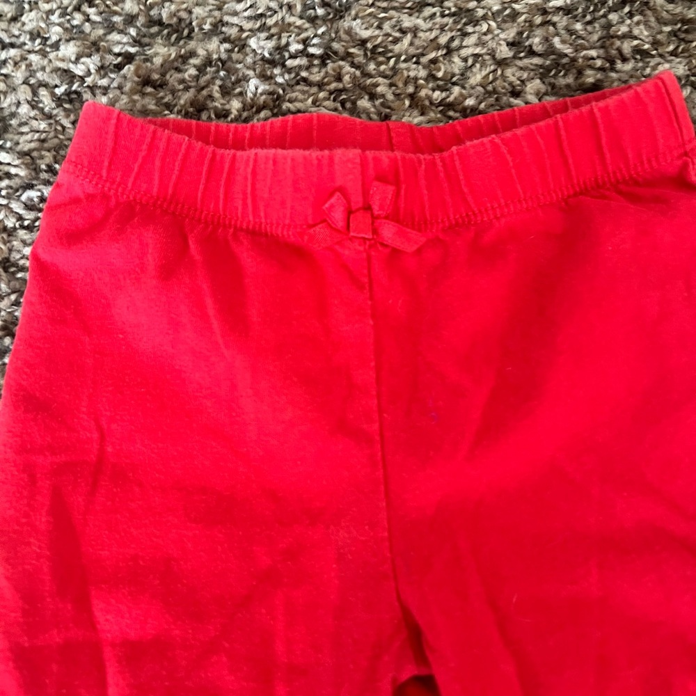 Bright Red Ruffled Pants - Picture 2 of 5